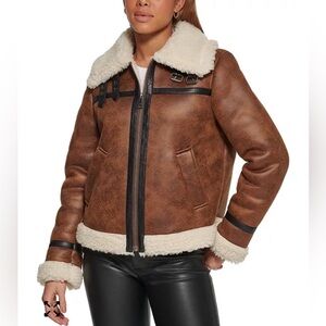 Women’s Brown Faux Shearling Aviator Jacket - Levi's